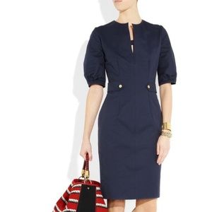 Yves Saint Laurent blue nautical style dress